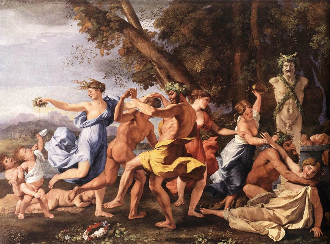 Baccanale con una statua e Pan - National Gallery, London